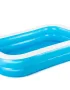 Blue Rectangular Family Inflatable Pool - 1