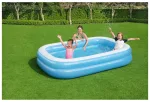 Blue Rectangular Family Inflatable Pool - 6