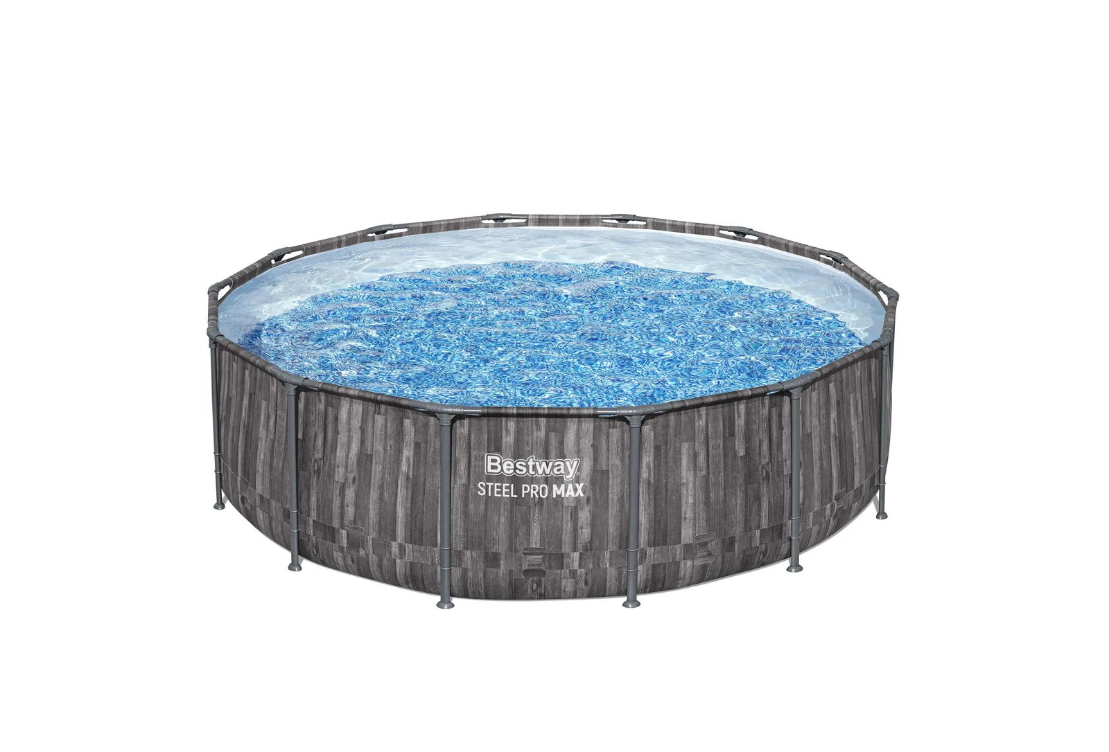 BW5614Z_1 Steel Pro MAX™ Wood-Print Round Frame Pool Set - 1