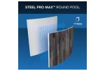 Steel Pro MAX™ Wood-Print Round Frame Pool Set - 5