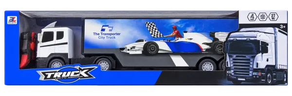 Blue Trailer Truck Toy - 1