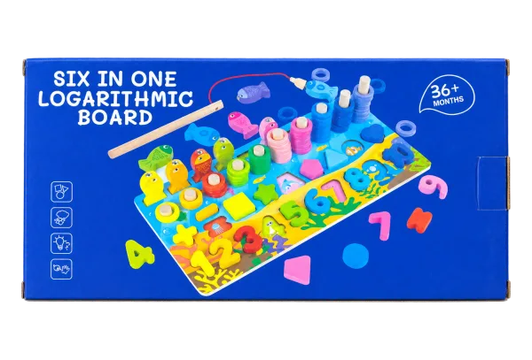 6-in-1 Logarithmic Board Wooden Learning Set - 1