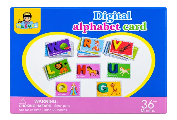 Wooden Alphabet Learning Cards – Blue - 1