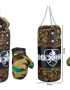 Camouflage Boxing Bag & Gloves Set
