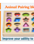 Animal Pairing Blocks Wooden Matching Board - 1