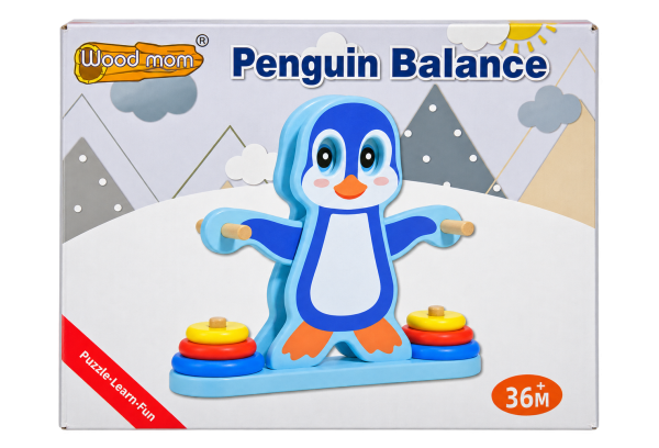 Wooden Penguin Balance Game - 1