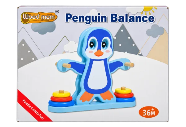 Wooden Penguin Balance Game - 1