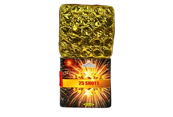 25 Shots Firework Cake - Gold Top