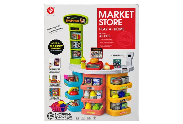 Market Store Play at Home - 65 pcs