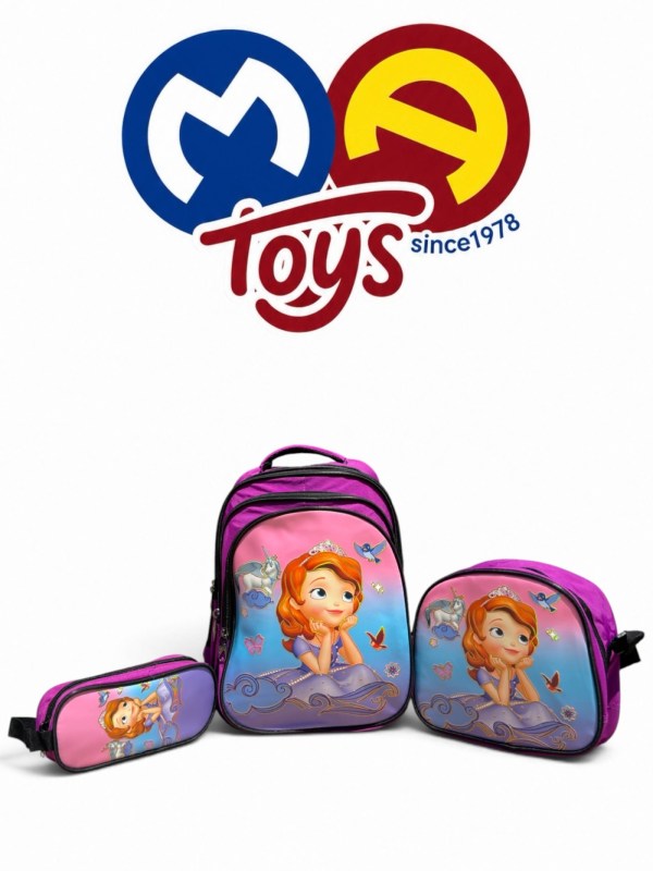 Princess Sofia Backpack Set - 3 pcs