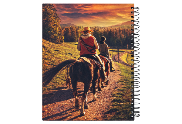 Riders at Golden Hour Spiral Notebook