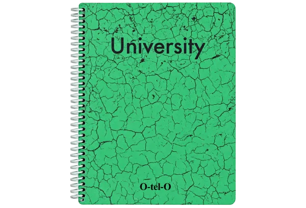 O-tel-O University Spiral Notebook - Green Cracked