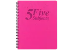 5Five Subjects Spiral Notebook - Magenta