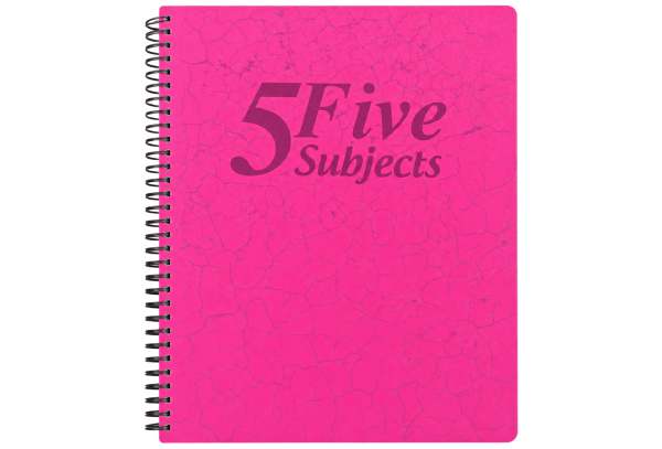 5Five Subjects Spiral Notebook - Magenta
