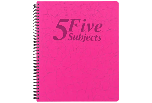 5Five Subjects Spiral Notebook - Magenta