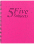 5Five Subjects Spiral Notebook - Magenta