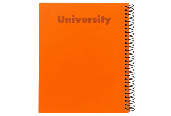 University Spiral Notebook - Neon Orange