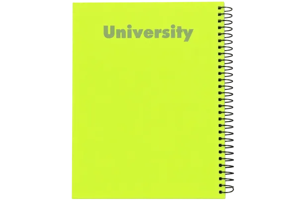 University Spiral Notebook - Neon Yellow