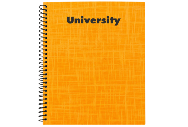 University Spiral Notebook - Orange Textured