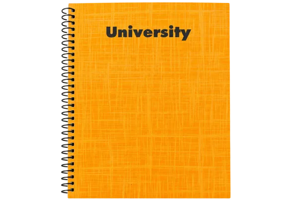University Spiral Notebook - Orange Textured