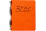 5Five Subjects Spiral Notebook - Orange