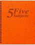 5Five Subjects Spiral Notebook - Orange