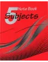 5 Subjects Notebook - Red Waves