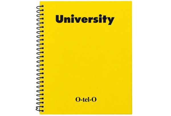 O-tel-O University Spiral Notebook - Yellow