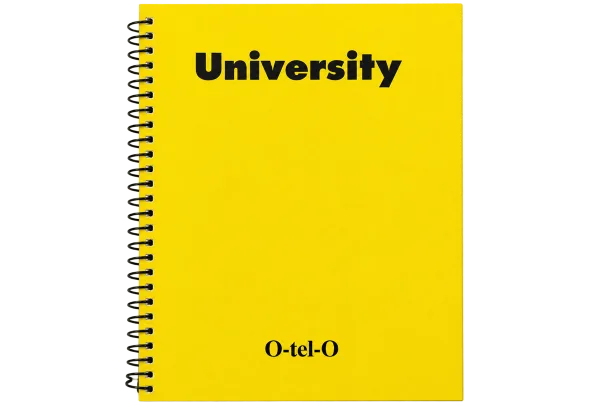 O-tel-O University Spiral Notebook - Yellow