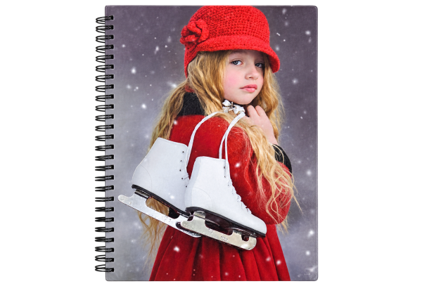 Winter Ice Skater Spiral Notebook