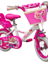 Barbie Kids Bike with Doll Seat & Basket – Pink & White - 1
