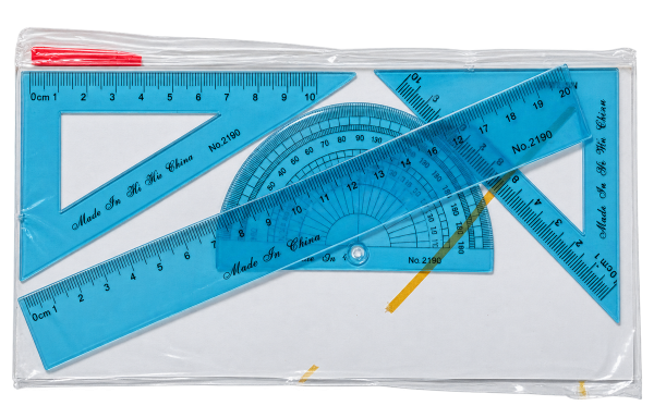 Blue Geometry Ruler Set No.2190 - 1