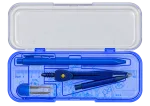 Blue Geometry Set in Clear Case - 1