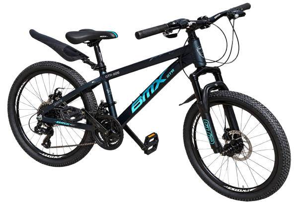 BMX GTR-226 Mountain Bike – Black & Teal - 1
