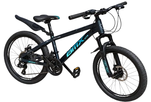 BMX GTR-226 Mountain Bike – Black & Teal - 1