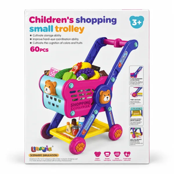 Children's Shopping Trolley 60-piece set - front