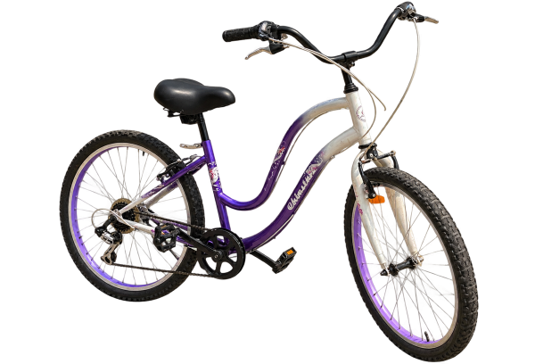 Chinstar Cruiser Bike – Purple & White - 1