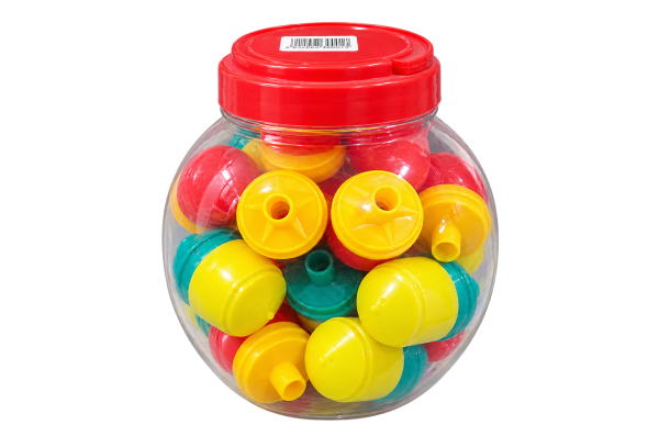 Colourful Plastic Capsules Jar – 24 pcs - 1