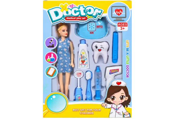 Doctor Medical Play Set with Doll – Blue - 1