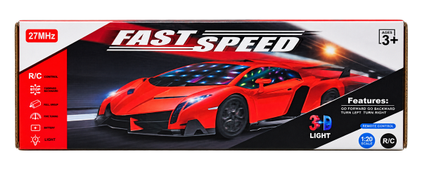 Fast Speed R/C Sports Car – Red - 1