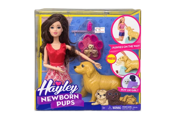 Hayley Newborn Pups Doll Set front