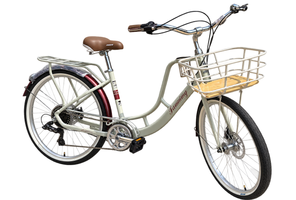 Jammy City Bike with Front Basket – Cream - 1