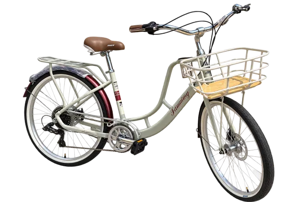 Jammy City Bike with Front Basket – Cream - 1