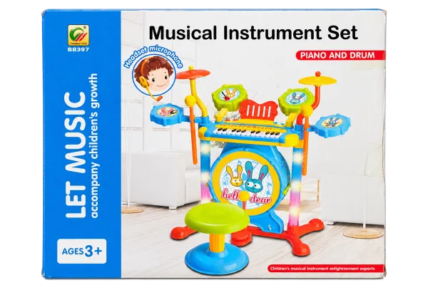 Let Music Piano & Drum Instrument Set - 1