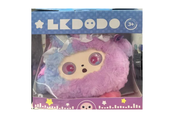 LKDOO purple owl plush boxed front