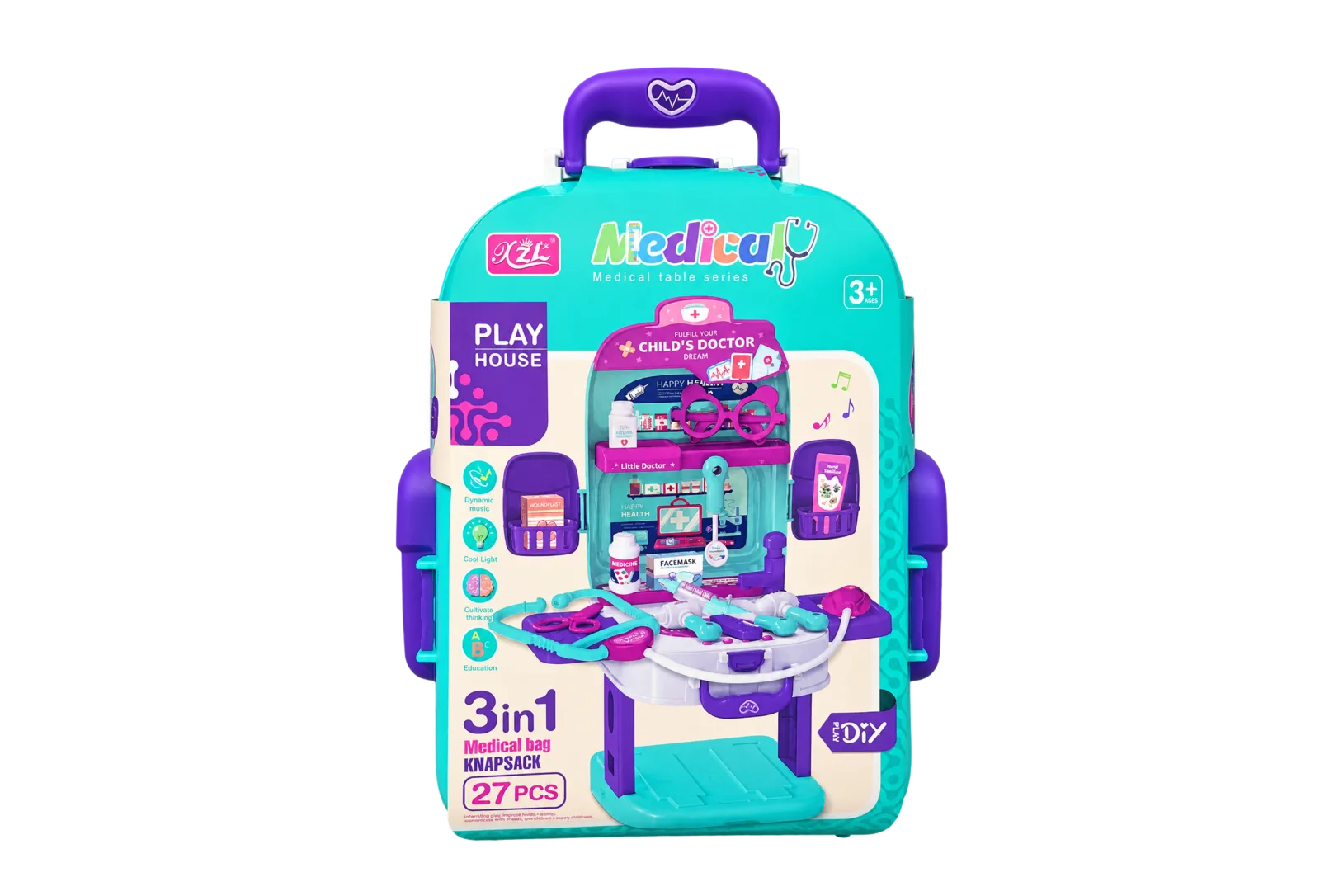 Medical Play House 3-in-1 Knapsack Doctor Set - front Medical Play House 3-in-1 Knapsack Doctor Set - front