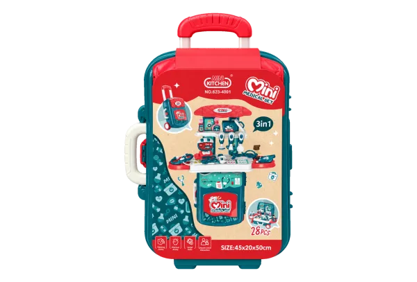 Mini Medical Set 3-in-1 Trolley - front