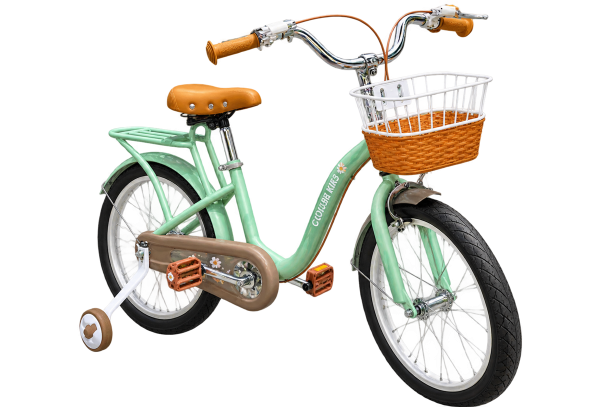Mint Kids Bike with Basket & Rear Rack - 1