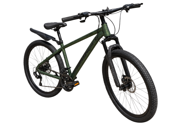Mountain Bike with Disc Brakes – Olive Green - 1