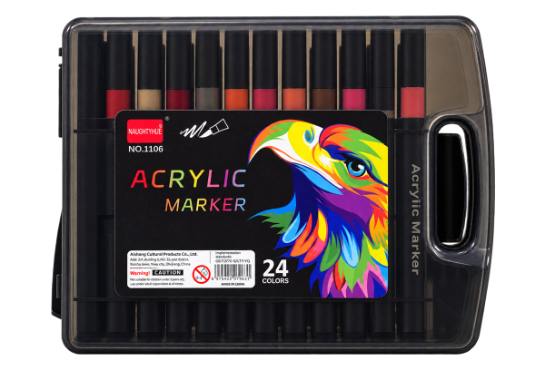 Naughtyhue Acrylic Markers – 24 Colours No.1106 - 1